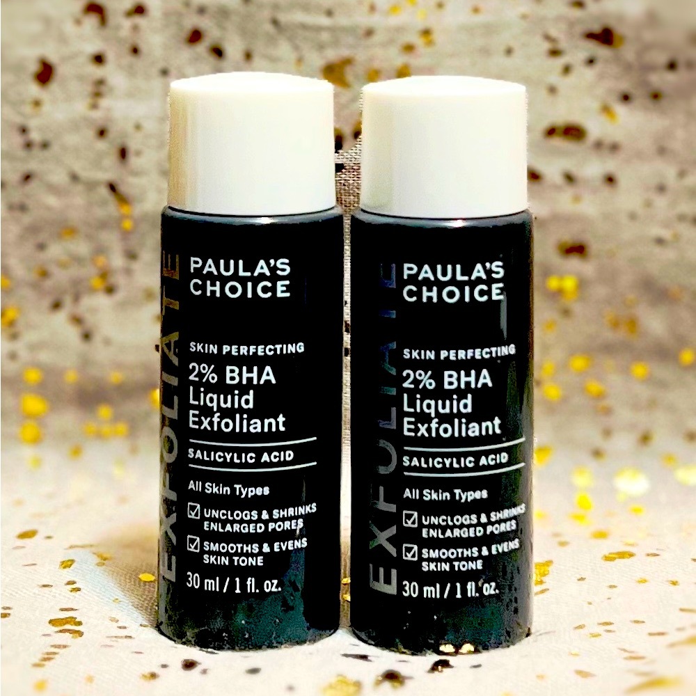 2x~Paula’s Choice~Exfoliate~2% BHA Liquid Exfoliant~Travel Size~NWOB~